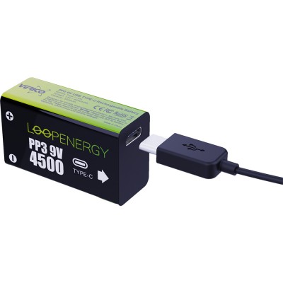 Акумулятор VERICO Loop Energy 9V Крона USB Type-C 500mAh Li-ion 2шт./уп (1UDBT-A3WEB2-NN) Акумулятор VERICO Loop Energy 9V Крона USB Type-C 500mAh Li-ion 2шт./уп (1UDBT-A3WEB2-NN)