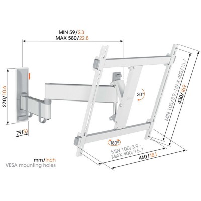 Кронштейн VOGELS TVM 3443 White