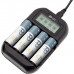 Зарядний пристрій POWER PLANT для акумуляторів AA AAA micro USB (PP-UN4)