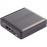 Конвертер PowerPlant HDMI - VGA + R/L (HDCVGA02-M) Black (CA911493) Конвертер PowerPlant HDMI - VGA + R/L (HDCVGA02-M) Black (CA911493)