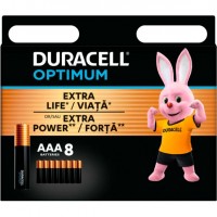 Батарейки DURACELL LR03 KPD 08*10 Optimum лужні (5015602) 1x8 шт