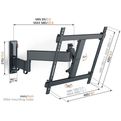 Кронштейн VOGELS TVM 3443 Black