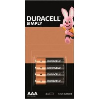 Батарейки DURACELL Simply AAA LR03 алкалінові (5008694) 4 шт