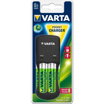 Зарядний пристрій VARTA Pocket Charger + 4AA 2600 mAh NI-MH (57642101471)