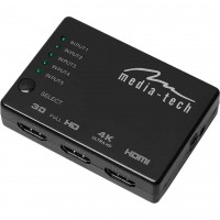 Спліттер MEDIA-TECH HDMI 5 ports HDMI switch Black (MT5207)