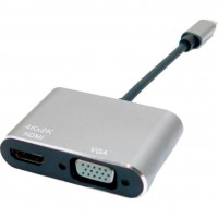 Адаптер EXTRADIGITAL USB Type-C - HDMI / VGA 0.15 м (KBV1743)