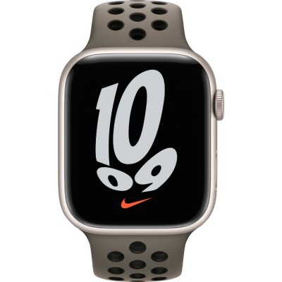 Ремінець APPLE Nike Sport Band для APPLE WATCH S8 45mm 2022 Olive Grey/Black (MPH73)