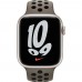 Ремінець APPLE Nike Sport Band для APPLE WATCH S8 45mm 2022 Olive Grey/Black (MPH73)
