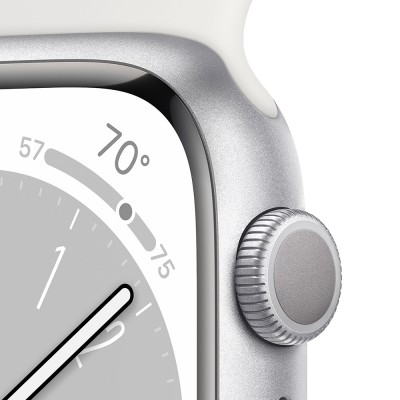 Смарт-годинник APPLE Watch Series 8 GPS 41 Silver Alum White Sp/B (MP6K3UL/A)
