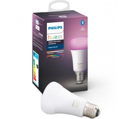 Розумна лампа Philips Hue Single Bulb E27 9W (60 Вт) 2000K-6500K Color Bluetooth діміруемая (929002216824) Розумна лампа Philips Hue Single Bulb E27 9W (60 Вт) 2000K-6500K Color Bluetooth діміруемая (929002216824)