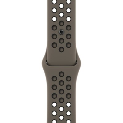 Ремінець APPLE Nike Sport Band для APPLE WATCH S8 45mm 2022 Olive Grey/Black (MPH73)