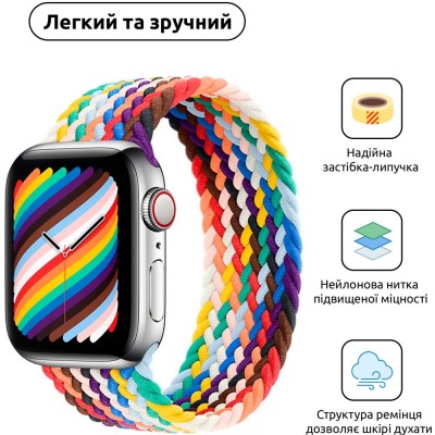 Ремінець ArmorStandart Braided Solo Loop для Apple Watch 42/44/45/49 мм Size 8 (160 мм) Pride Edition (ARM64938)