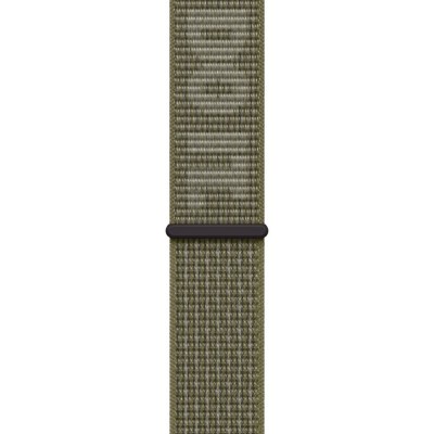 Ремінець APPLE Nike Sport Loop для APPLE WATCH S8 2022 45mm Sequoia/Pure Platinum (MPJ23)