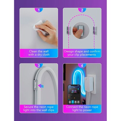 Розумна світлодіодна стрічка GOVEE H61A2 Neon LED Strip Light 5 м White (H61A23D1) Розумна світлодіодна стрічка GOVEE H61A2 Neon LED Strip Light 5 м White (H61A23D1)