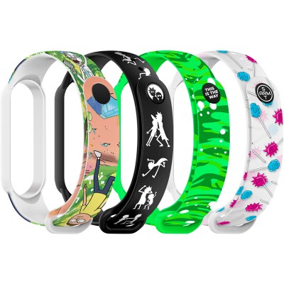 Комплект ремінців ARMORSTANDART для Xiaomi Mi Band 6/5 Rick&Morty 4 шт (ARM59729)