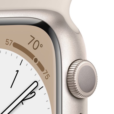 Смарт-годинник APPLE Watch Series 8 GPS 41 Starlight Alum Starlight Sp/B (MNP63UL/A)