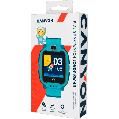 Смарт-годинник CANYON Jondy KW-44 Kids 4G Camera GPS WiFi Music Green (CNE-KW44GB)
