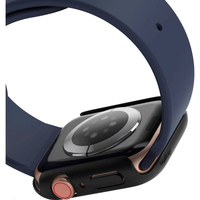 Захисна накладка Ringke Slim Case для Apple Watch 4/5/6/SE 44 мм Matte Black Clear (RCA4909)