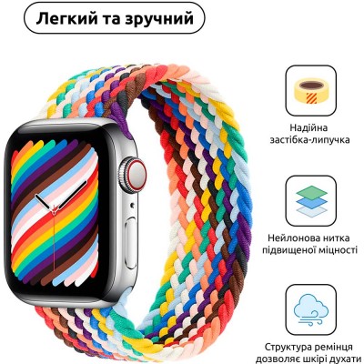 Ремінець ARMORSTANDART Braided Solo Loop Apple Watch 38/40/41mm Pride Edition 132 mm (ARM64934)