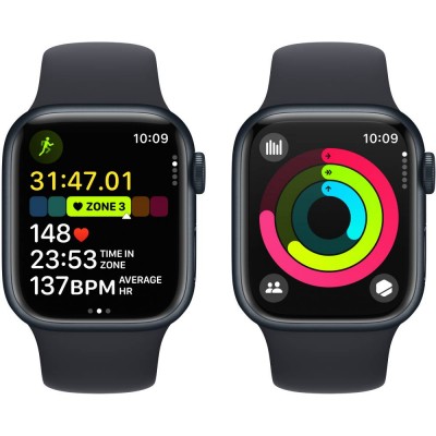 Смарт-годинник APPLE Watch Series 9 GPS 41mm Midnight Alum Midnight Sp/b - M/L (MR8X3QP/A)