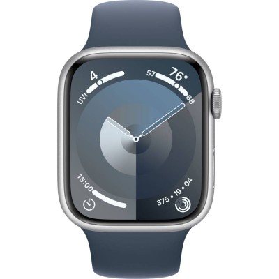 Смарт-годинник APPLE Watch Series 9 45mm Silver Alum Storm Blue Sp/b - S/M (MR9D3QP/A)