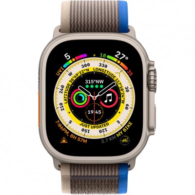 Ремінець Apple Trail Loop Apple Watch 49mm M/L Blue/Gray (MQEK3ZM/A)