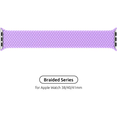 Ремінець ARMORSTANDART Braided Solo Loop Apple Watch 38/40/41mm Lavender Grey 144 mm (ARM64899)