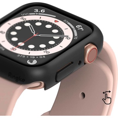 Захисна накладка Ringke Slim Case для Apple Watch 4/5/6/SE 44 мм Matte Black Clear (RCA4909)