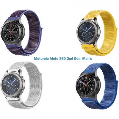 Набір ремінців BECOVER Nylon Style для Motorola Moto 360 2nd Gen. Men's Girl (706554)