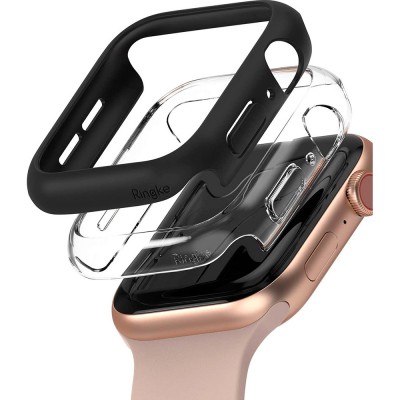 Захисна накладка Ringke Slim Case для Apple Watch 4/5/6/SE 44 мм Matte Black Clear (RCA4909)