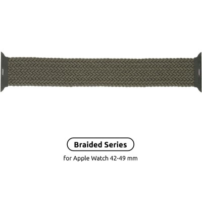 Ремінець ArmorStandart Braided Solo Loop для Apple Watch 42/44/45/49mm Inverness Green Size 10 (172 mm) (ARM58077)