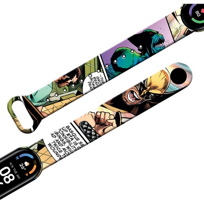 Ремінець ARMORSTANDART Wolverine comix для Xiaomi Mi Band 6/5 Black (ARM59265)