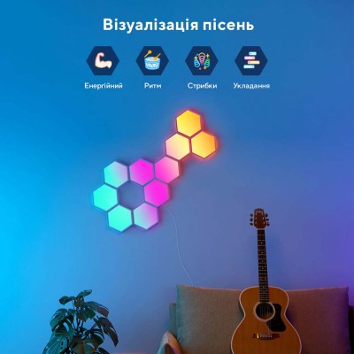 Розумний світильник Govee H6061 Glide Hexa Light Panels 10 шт RGB (B6061301) Розумний світильник Govee H6061 Glide Hexa Light Panels 10 шт RGB (B6061301)