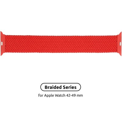 Ремінець ArmorStandart Braided Solo Loop для Apple Watch 42/44/45/49mm Red Size 8 (160 mm) (ARM58082)