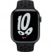 Ремінець APPLE Nike Sport Band для APPLE WATCH S8 2022 45mm Black/Black (MPH43ZM/A)