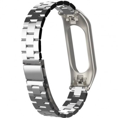 Браслет NCASE Stainless Steel Xiaomi Mi Band 4 Silver