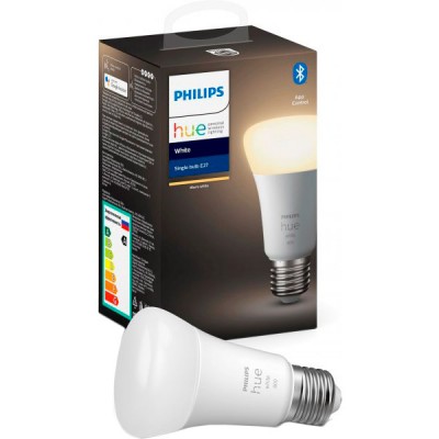 Розумна лампа Philips Hue Single Bulb E27 9W (60 Вт) 2700K White Bluetooth діміруемая (929001821618) Розумна лампа Philips Hue Single Bulb E27 9W (60 Вт) 2700K White Bluetooth діміруемая (929001821618)