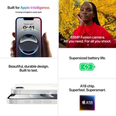 Мобільний телефон Apple iPhone 16e 256GB White (MD1W4) Мобільний телефон Apple iPhone 16e 256GB White (MD1W4)